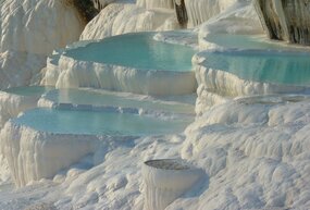 Sunbathing pools of Pamukkale